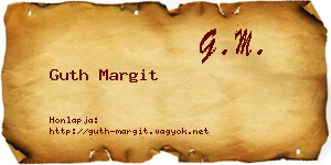 Guth Margit névjegykártya